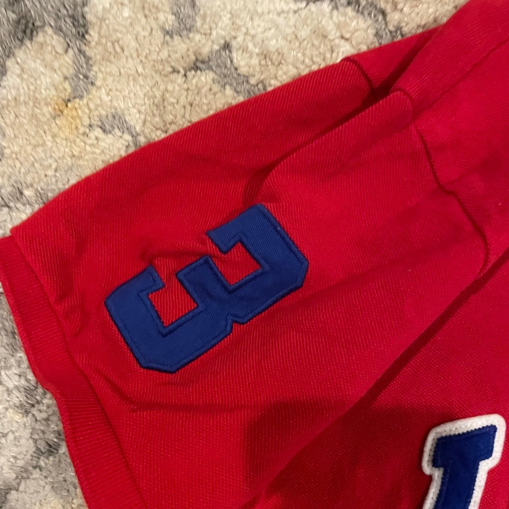 Polo Ralph Lauren USA Big Pony Polo Shirt Red Custom Fit Men's Size Large - Picture 4 of 6